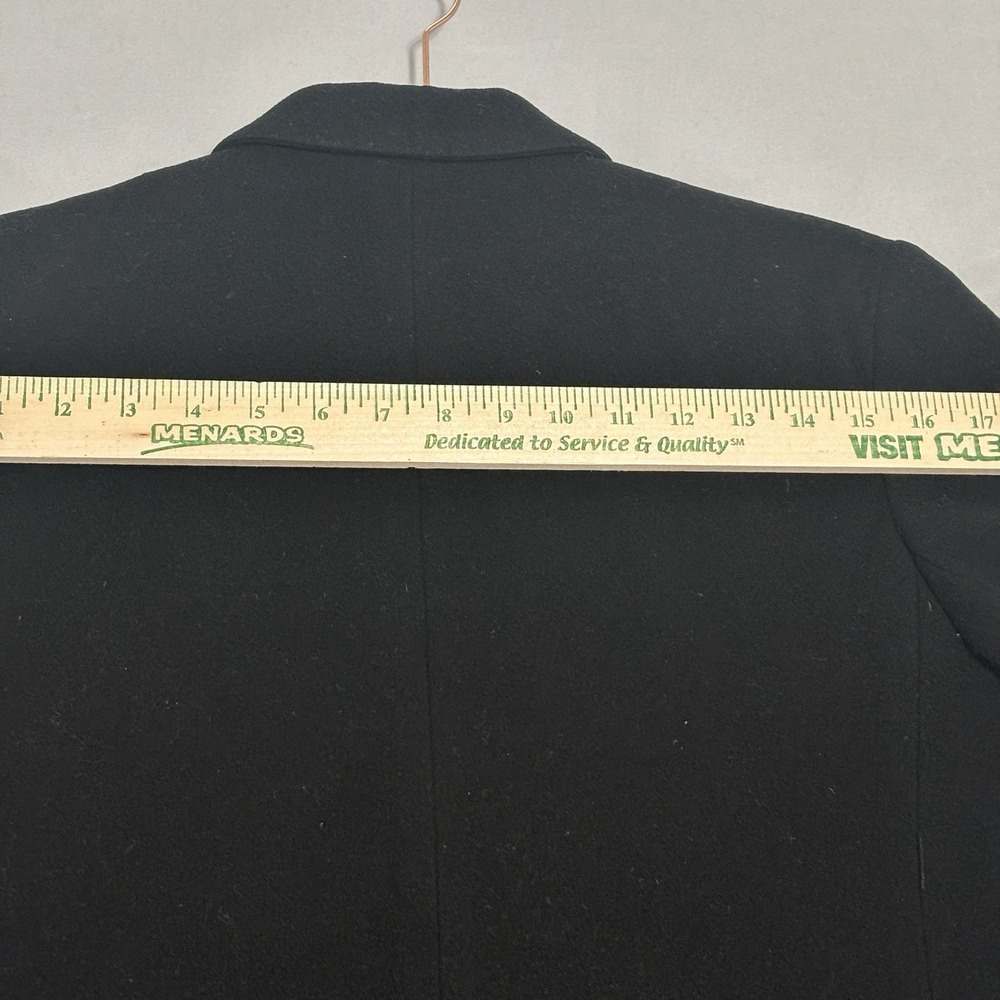 Vintage Wool and Cashmere One-Button Women's Blazer Black Sz Large - Picture 6 of 10
